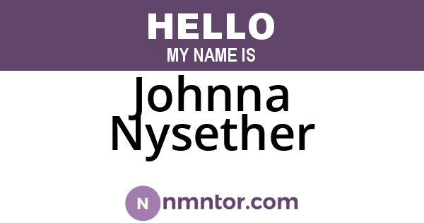 Johnna Nysether