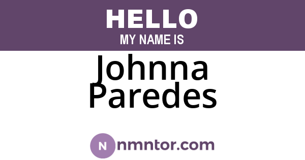 Johnna Paredes