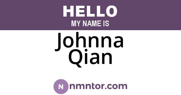 Johnna Qian