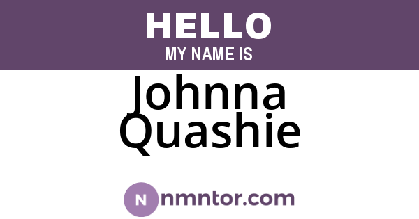 Johnna Quashie