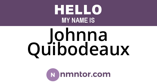 Johnna Quibodeaux