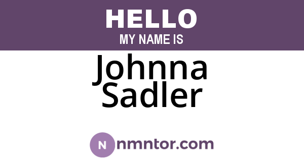 Johnna Sadler