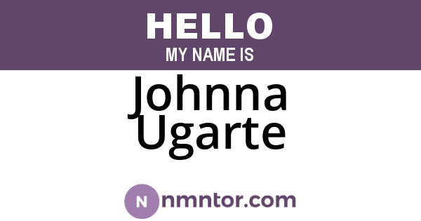Johnna Ugarte