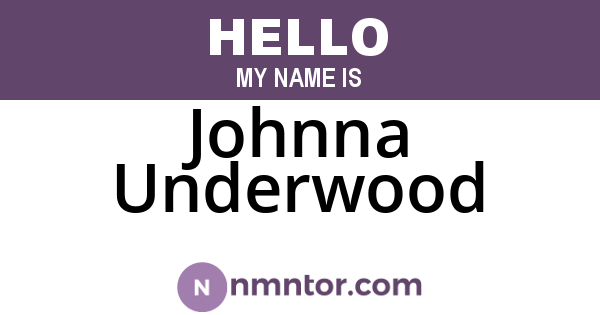 Johnna Underwood