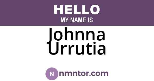 Johnna Urrutia