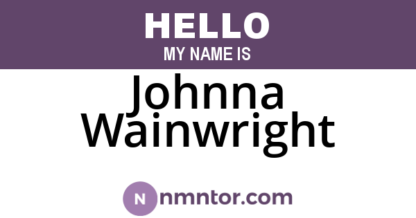 Johnna Wainwright