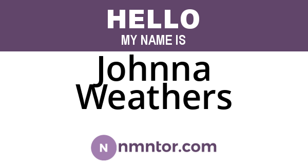 Johnna Weathers