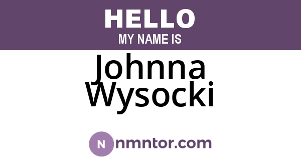Johnna Wysocki