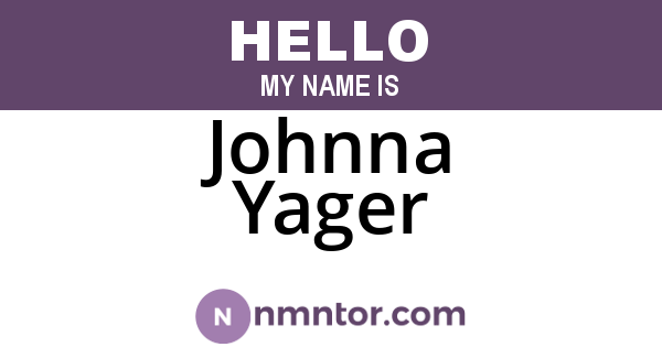 Johnna Yager
