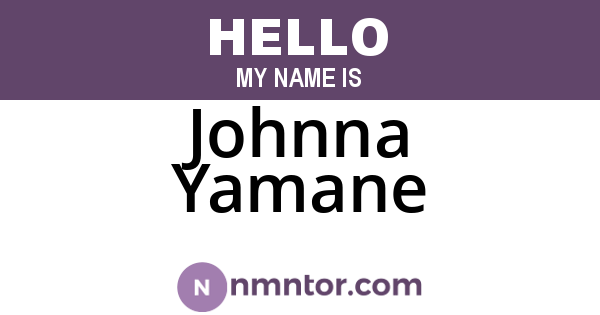 Johnna Yamane