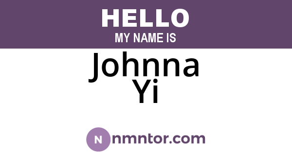 Johnna Yi