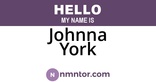 Johnna York
