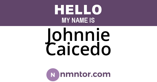 Johnnie Caicedo