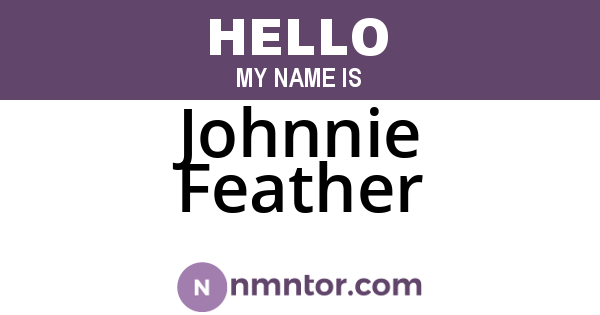 Johnnie Feather