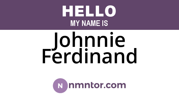 Johnnie Ferdinand