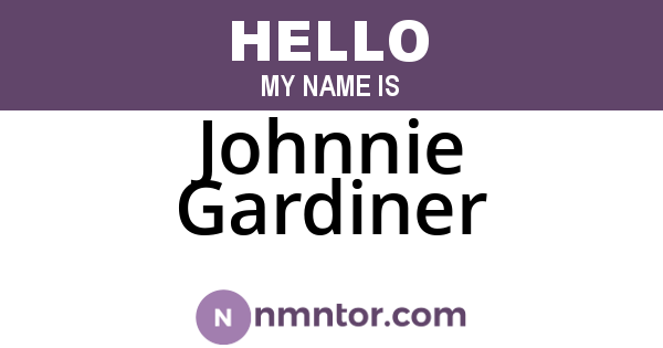 Johnnie Gardiner