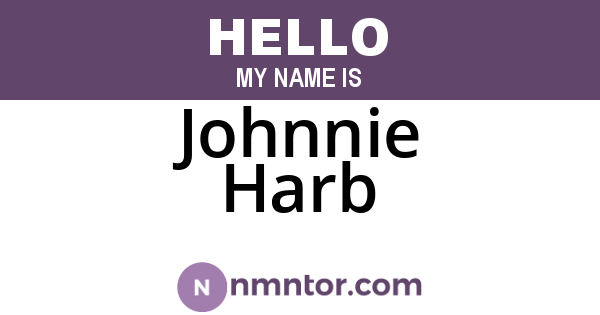 Johnnie Harb