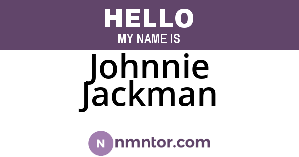Johnnie Jackman