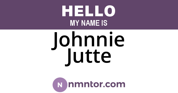Johnnie Jutte