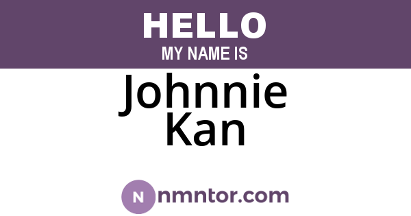 Johnnie Kan