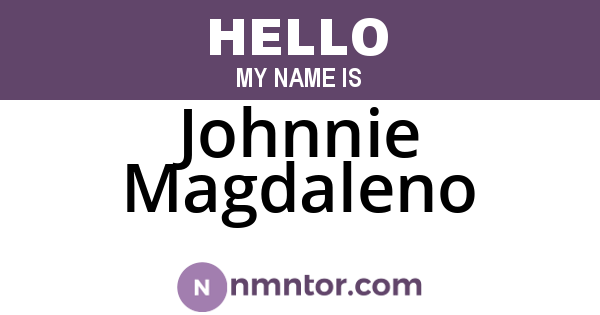 Johnnie Magdaleno