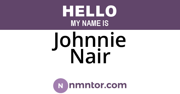 Johnnie Nair