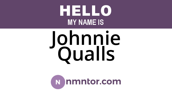 Johnnie Qualls