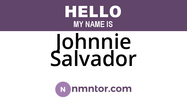 Johnnie Salvador