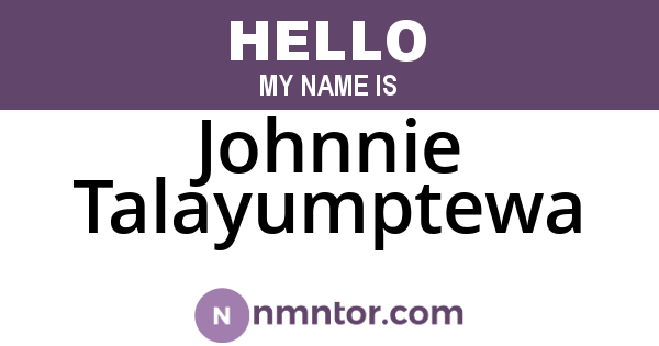 Johnnie Talayumptewa