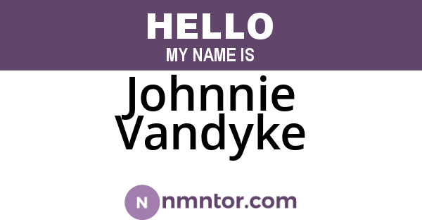 Johnnie Vandyke