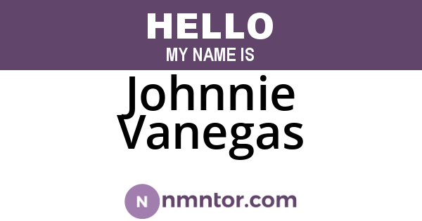 Johnnie Vanegas