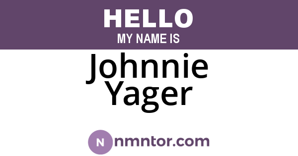 Johnnie Yager