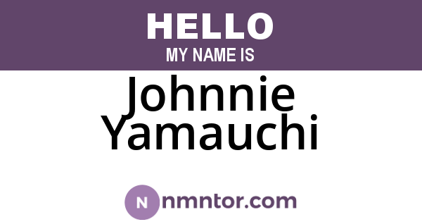 Johnnie Yamauchi