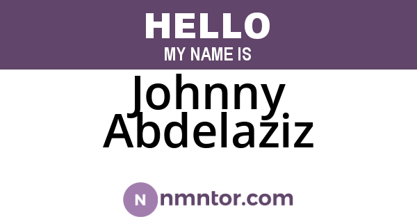 Johnny Abdelaziz