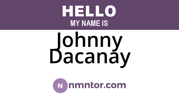 Johnny Dacanay