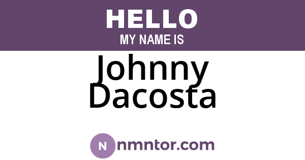 Johnny Dacosta