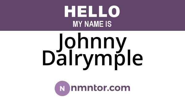 Johnny Dalrymple