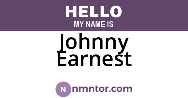 Johnny Earnest