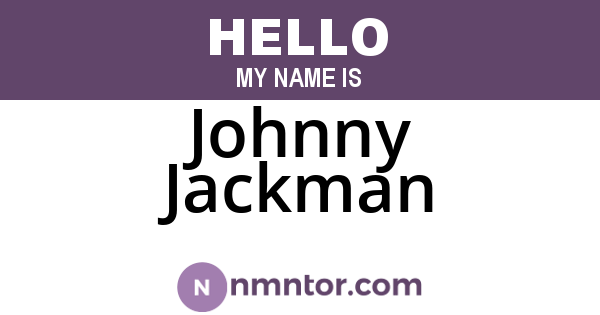Johnny Jackman