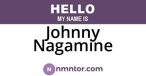 Johnny Nagamine