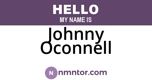 Johnny Oconnell