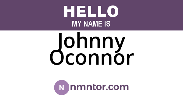 Johnny Oconnor