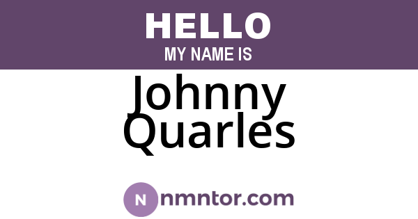Johnny Quarles