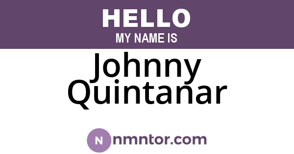 Johnny Quintanar