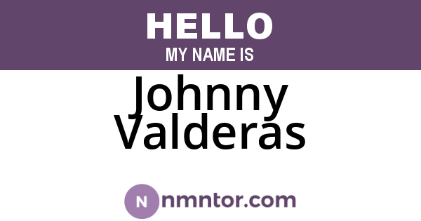 Johnny Valderas