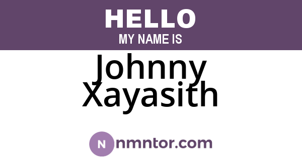 Johnny Xayasith