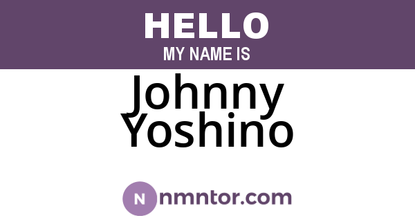 Johnny Yoshino