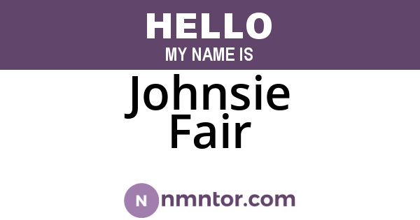 Johnsie Fair