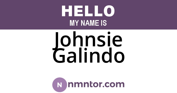 Johnsie Galindo