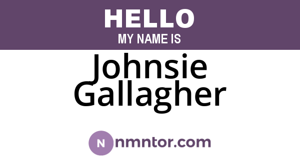 Johnsie Gallagher